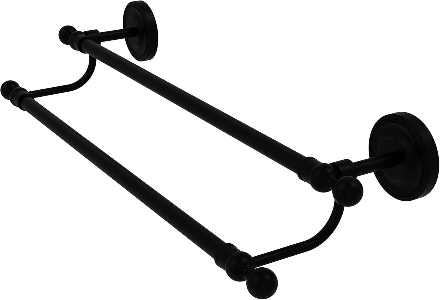 Allied Brass R-72/24 Regal Collection 24 Inch Double Towel Bar, Matte Black