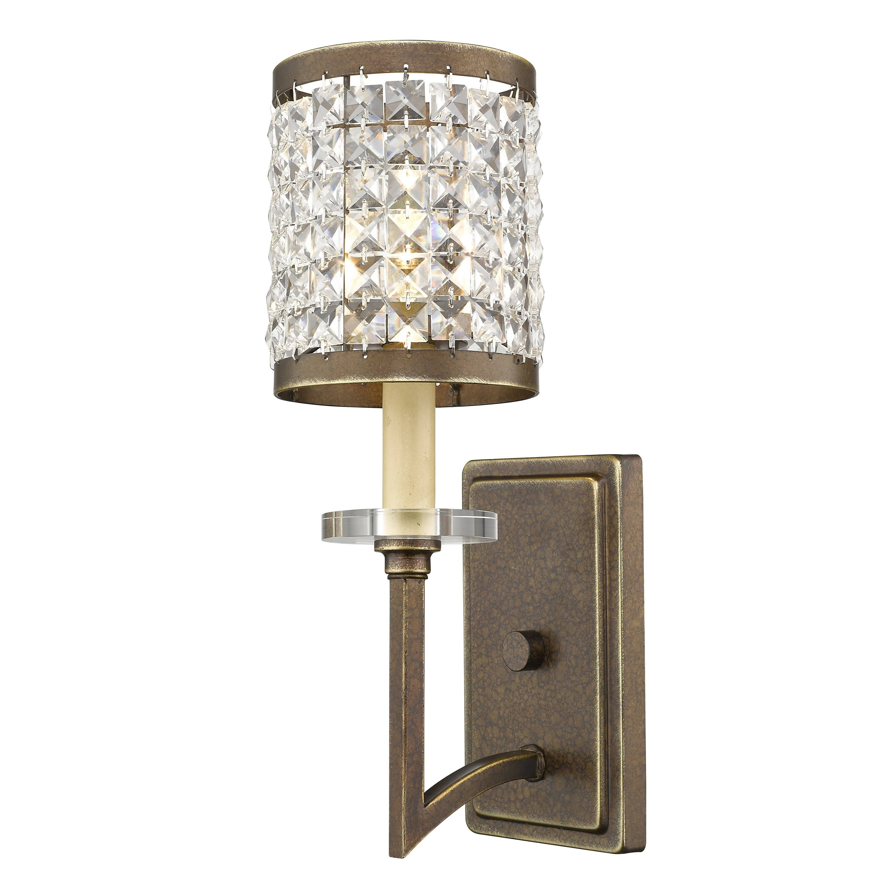 Livex Lighting 50561-64 Grammercy 1-Light Wall Sconce, Hand Painted Palacial Bronze