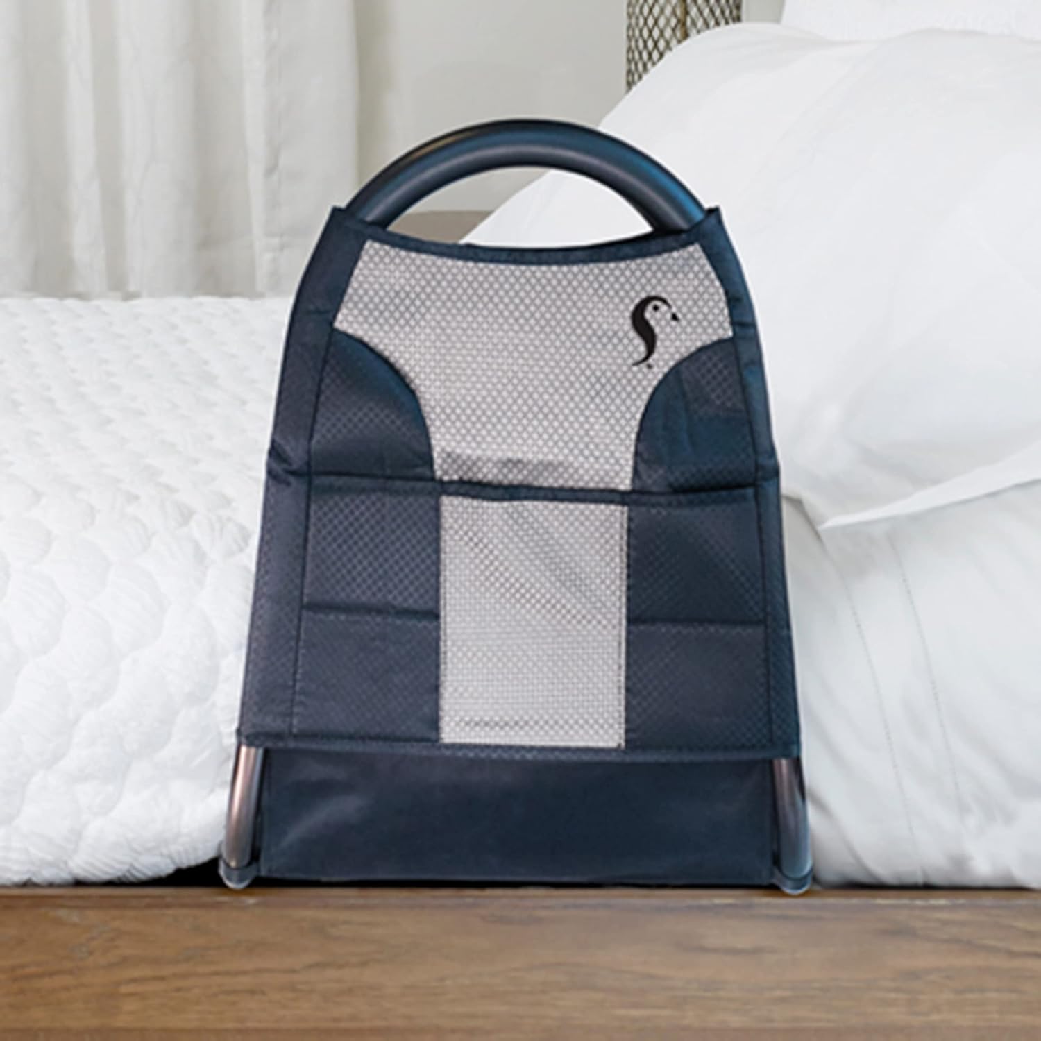 Stander Bedside Econorail, Bed Assist Rail for Elderly Adults, Folding Safety Handle with Organizer Pouch Pack of 2