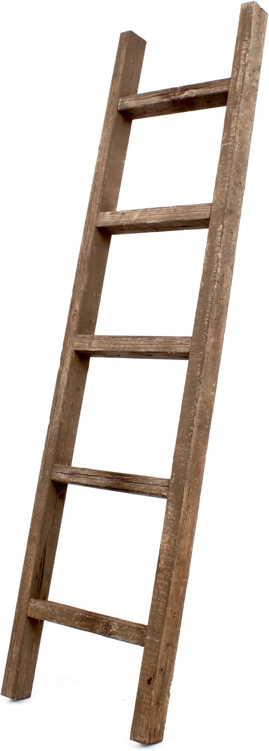 BarnwoodUSA Rustic Decorative Ladder - 100% Upcylced Wood (72