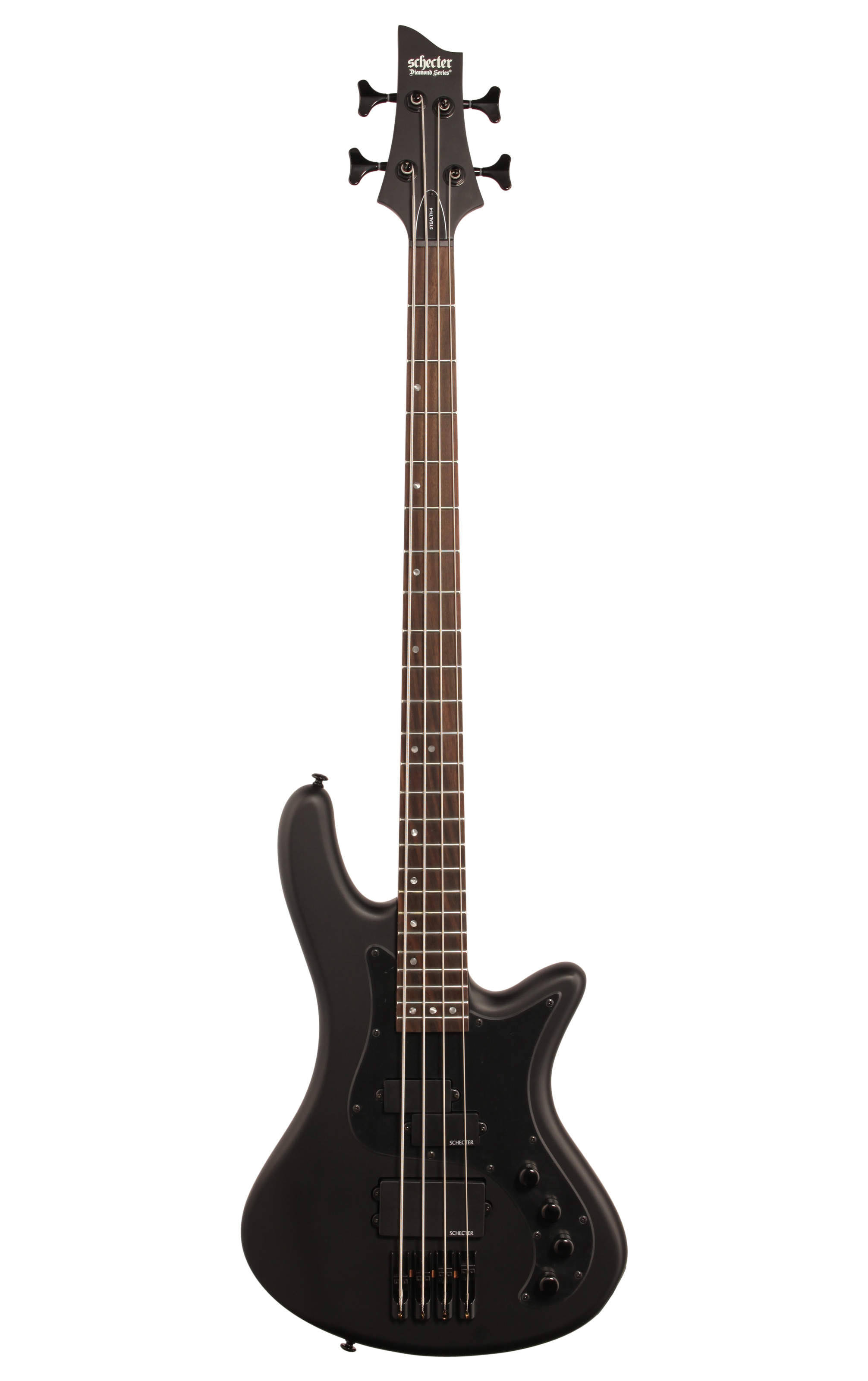 Schecter Stiletto Stealth 4 Bass Guitar - Satin Black