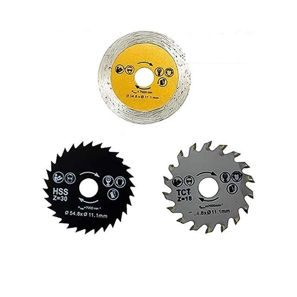 Multifunction Mini Circular Saw Machine Set,400W High Powered Professional Compact Circular Saw Machine with 3 Carbide Tipped Blade,Tool Box,Gloves,for Wood,Metal,Drywall,Tile,PVC,Plastic