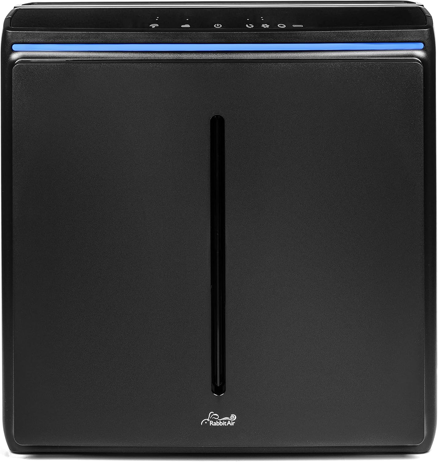Rabbit Air A3 SPA-1000N Ultra Quiet HEPA Air Purifier, 6 stage filtration, Wall Mountable, For Large Rooms, Removes Airborne Allergens, Smoke, Dust, Mold, & VOCs (Black, Germ Defense Filter)
