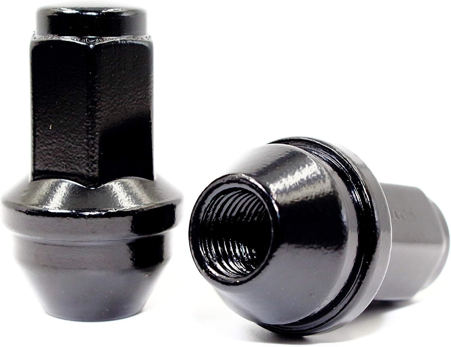 Set of 24 Veritek 14x2.0mm 13/16 Hex 2 Inch Black OEM Factory Style Large Acorn Seat Lug Nuts for Ford F-150 Expedition Lincoln Navigator Factory Wheels