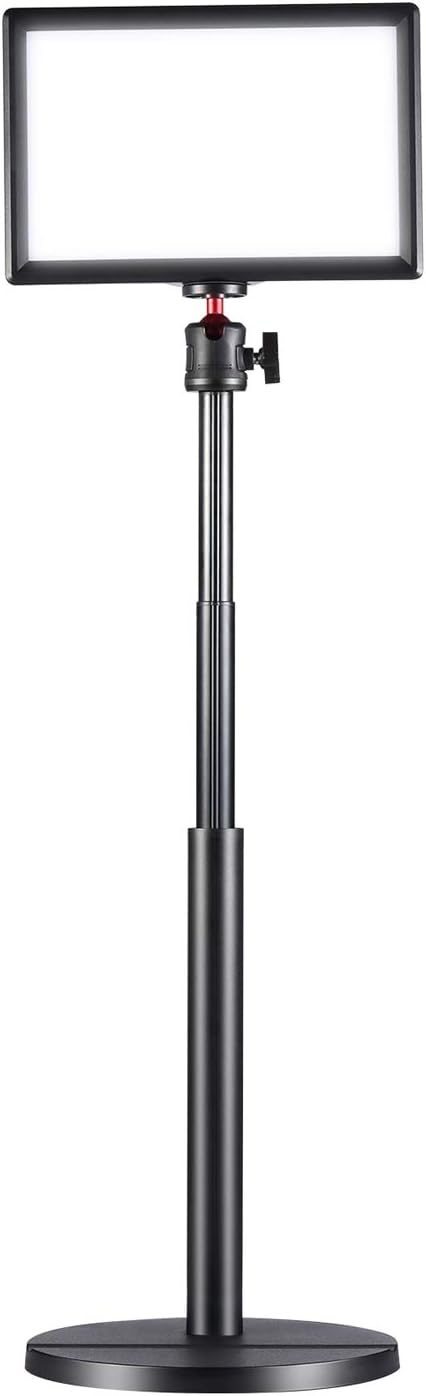 Key Light w Extendable Desktop Stand, VIJIM Brightness/Color Temperature Adjustable LED Video Light, Soft Panel Fill Light for Streaming, Record Videos, Video Calls, Zoom Meetings (K3) Pack of 2