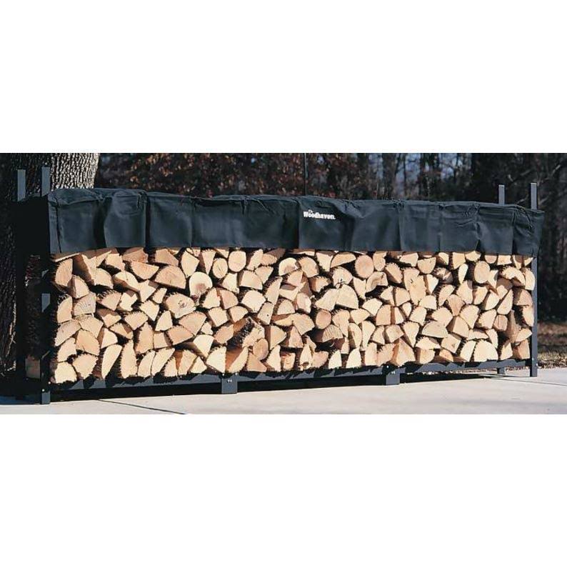 12ft Woodhaven Firewood Rack - Black