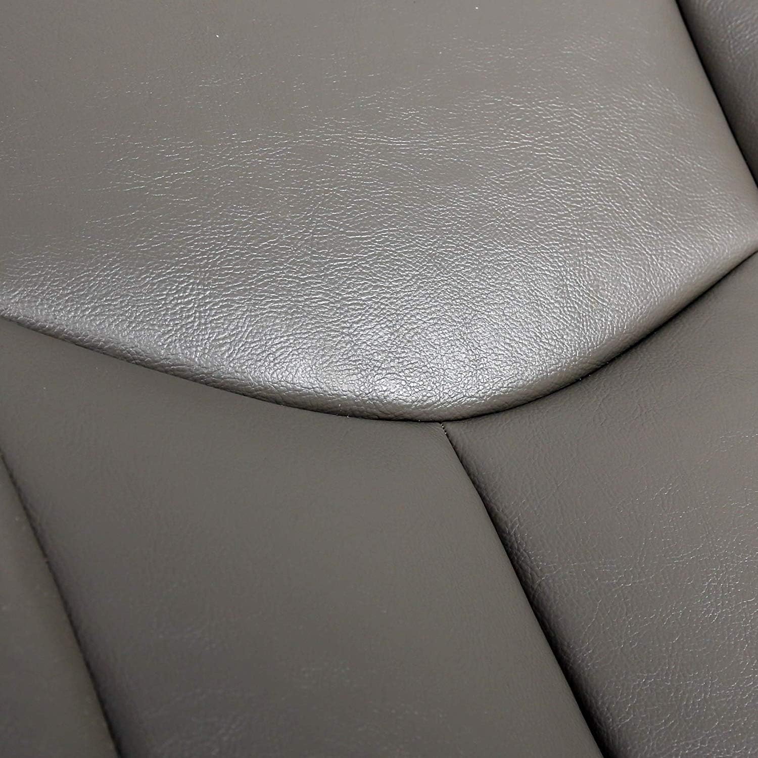JMTAAT Leather Driver Side Bottom Seat Cover for 2003-2006 Chevy Tahoe Suburban GMC Yukon 922 Pewter Pack of 2