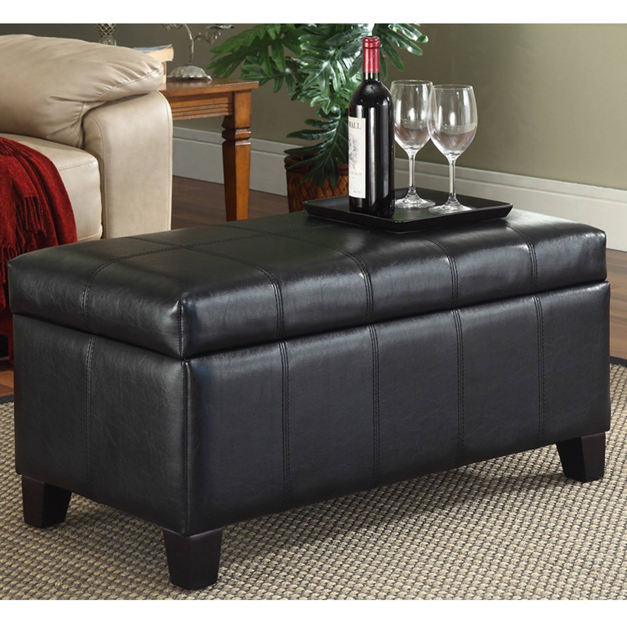 BELLA-STORAGE Ottoman-Black