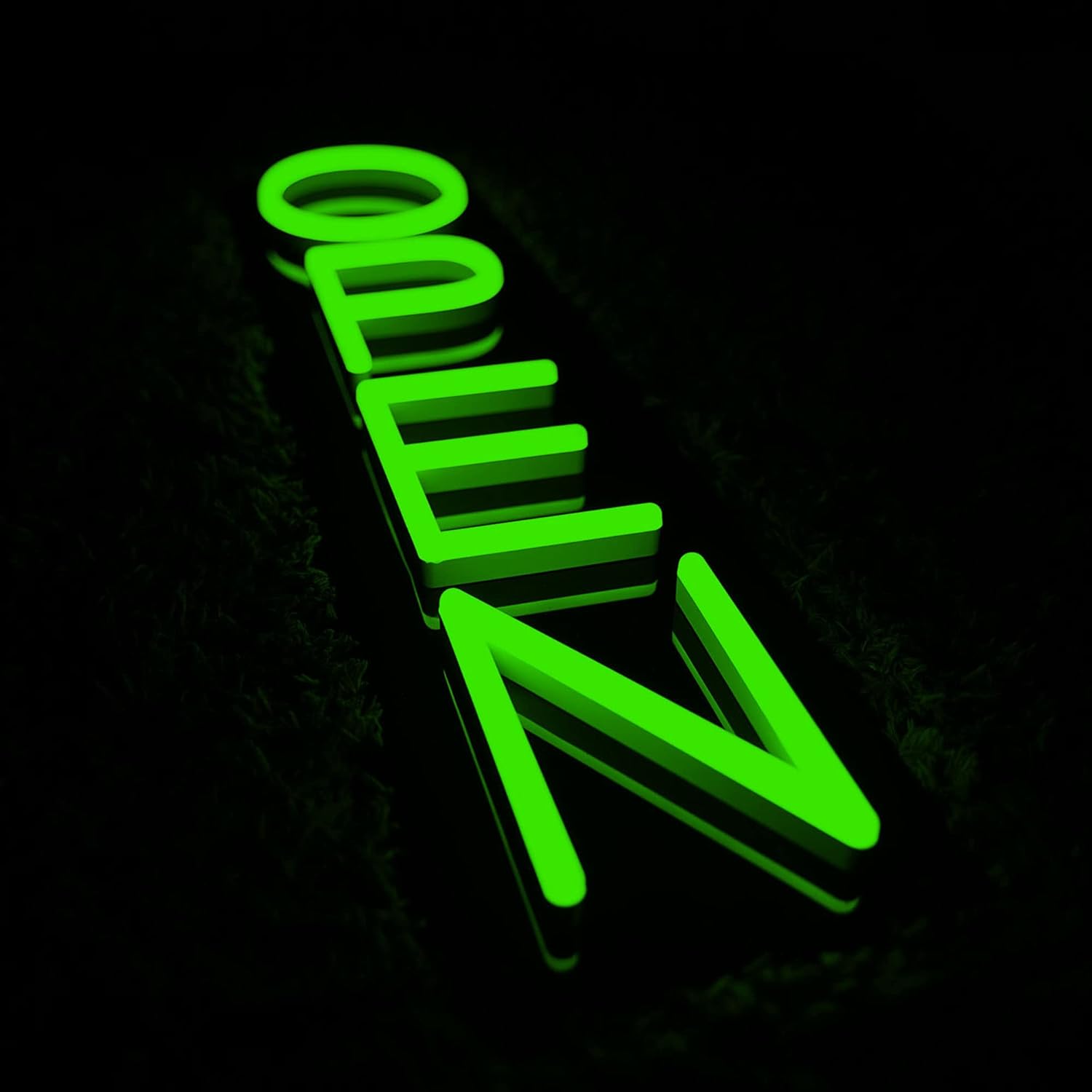 HiNeon Vertical Neon Open Sign, 5inx26in Vertical LED Open Sign for Small Business, Bar, Shop Window, Hotel, Direct Plugin w/ 12V Adapter & Remote Control w/ 6 Modes (White) Pack of 2