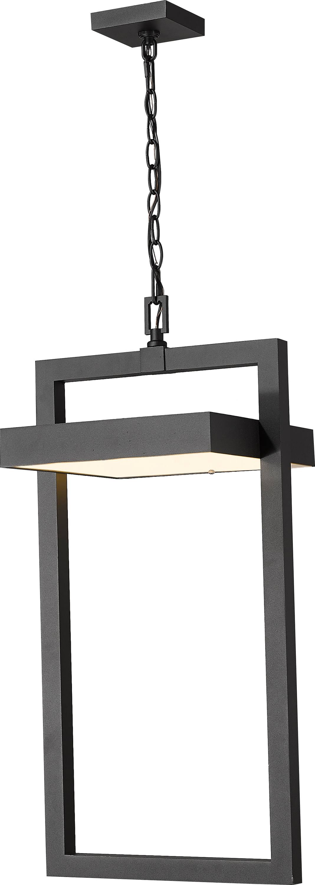 Z Lite 1 Light Outdoor Chain Mount Ceiling Fixture 566CHXL BK LED (Black)