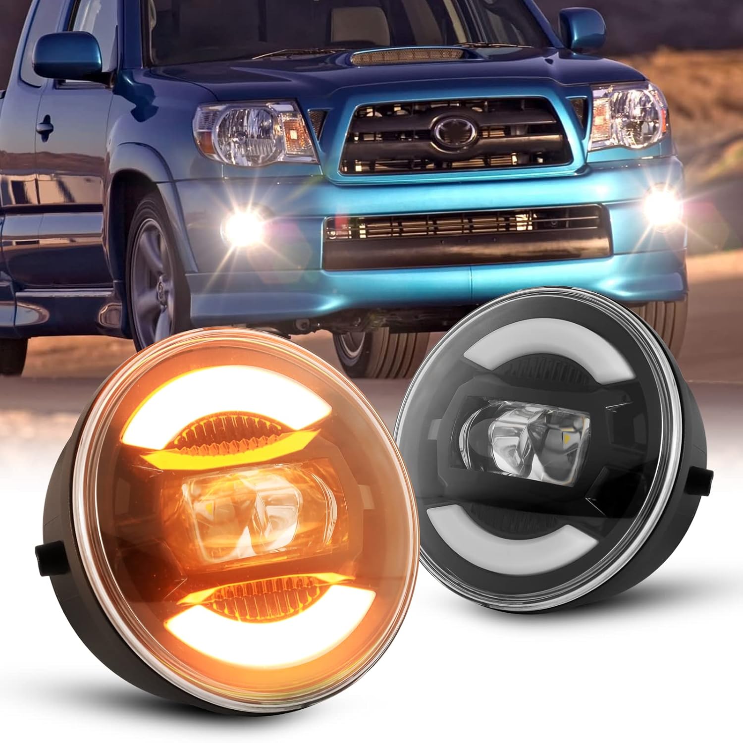LED Fog Lights with Daytime Running Lights Compatible with Tacoma 2005-2011 Solara 2004-2006 Sequoia 2008-2015 Tundra 2007-2013