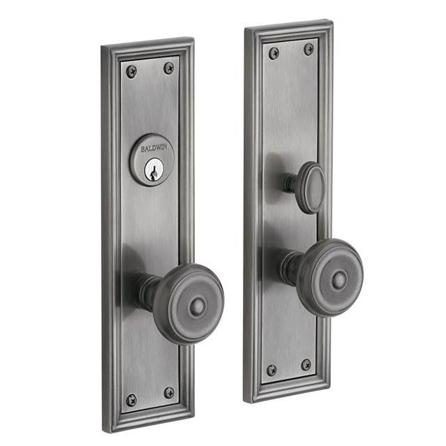 Baldwin 6547190DBLC Estate Nashville Double Cylinder Mortise Entry Set Satin Black