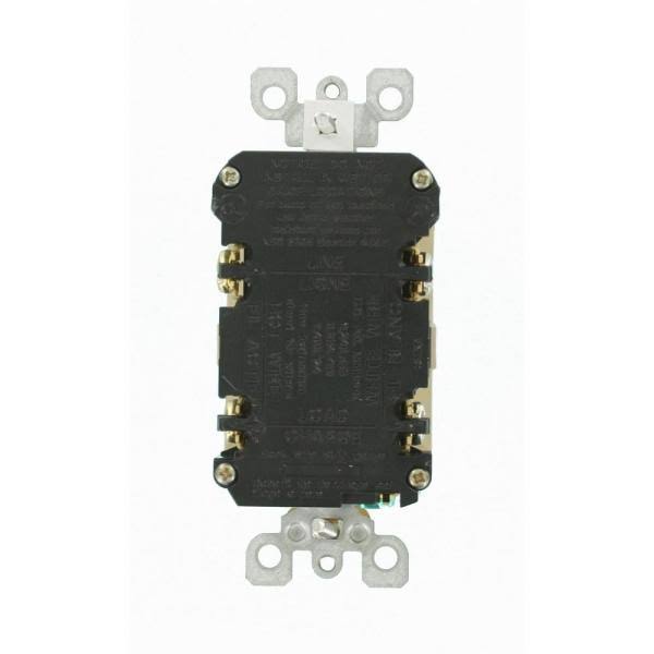 Leviton 15 Amp Self-Test SmartlockPro Slim Duplex GFCI Outlet, Ivory (9-Pack)