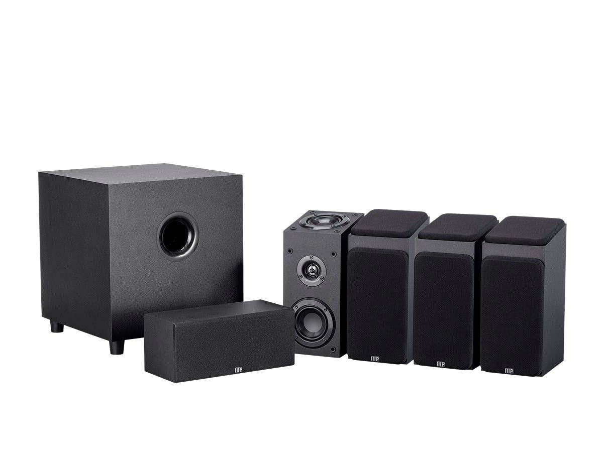 Monoprice 133832 Premium 5.1.4-Ch. Immersive Home Theater System - Black with 8 inch 200 Watt Subwoofer
