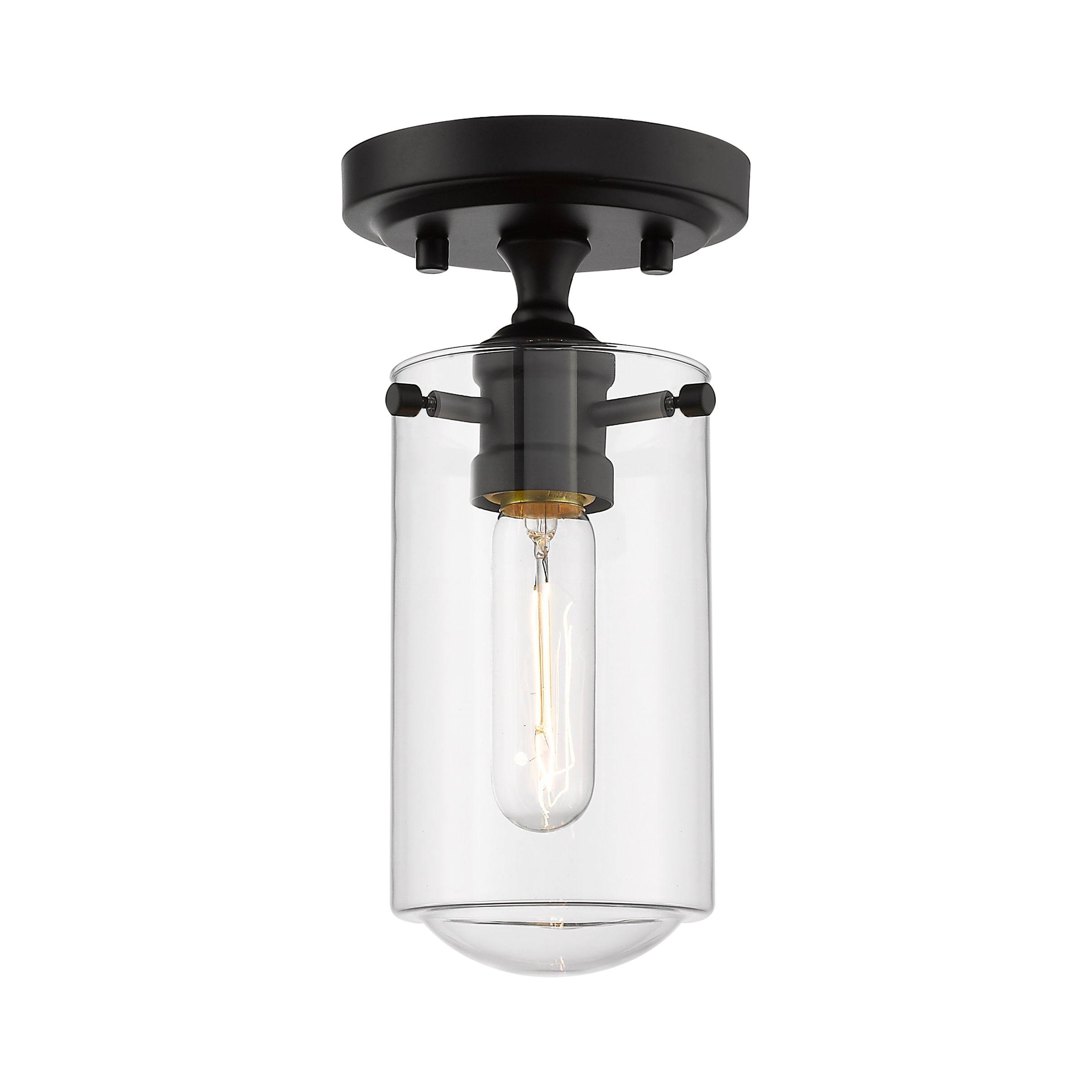 Z-Lite 1-Light Flush Mount in Matte Black 471F1-MB