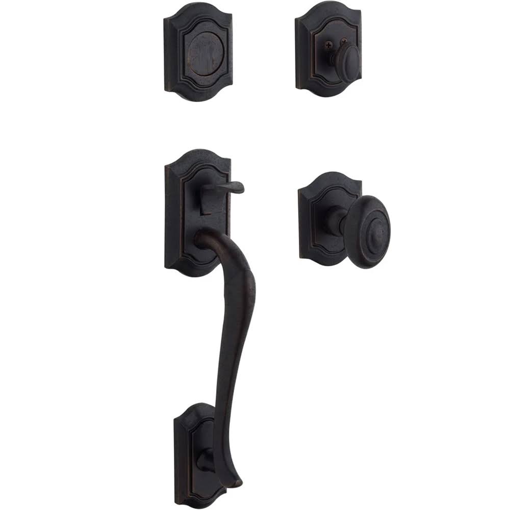 Baldwin 85327190FD Bethpage Sectional Trim Full Dummy Set Satin Black