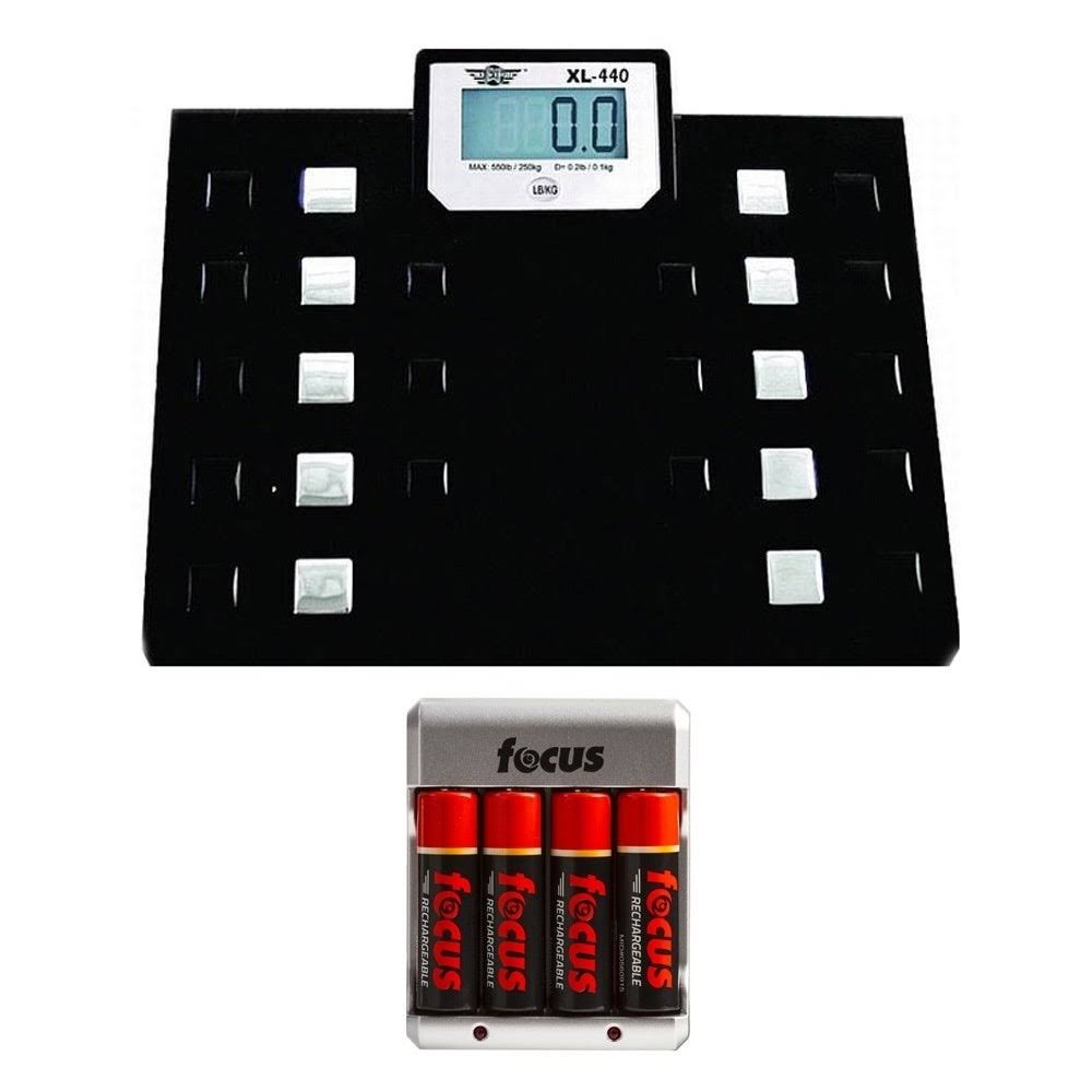 My Weigh XL-440 Talking Scale 440lb Bathroom Scale W. Rechargeable Battery Pack