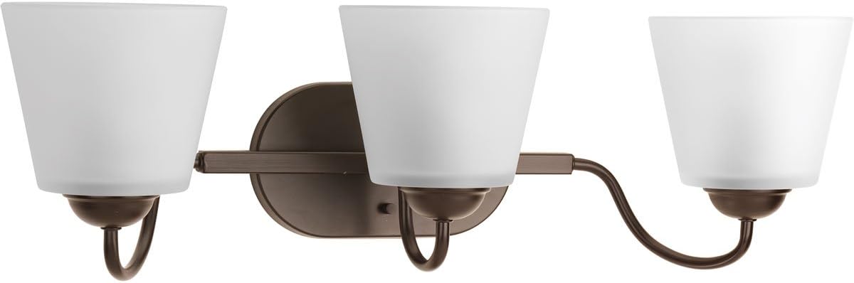 Progress Lighting P2129-09 Traditional/Casual 3-100W Med Bath Bracket, Brushed Nickel