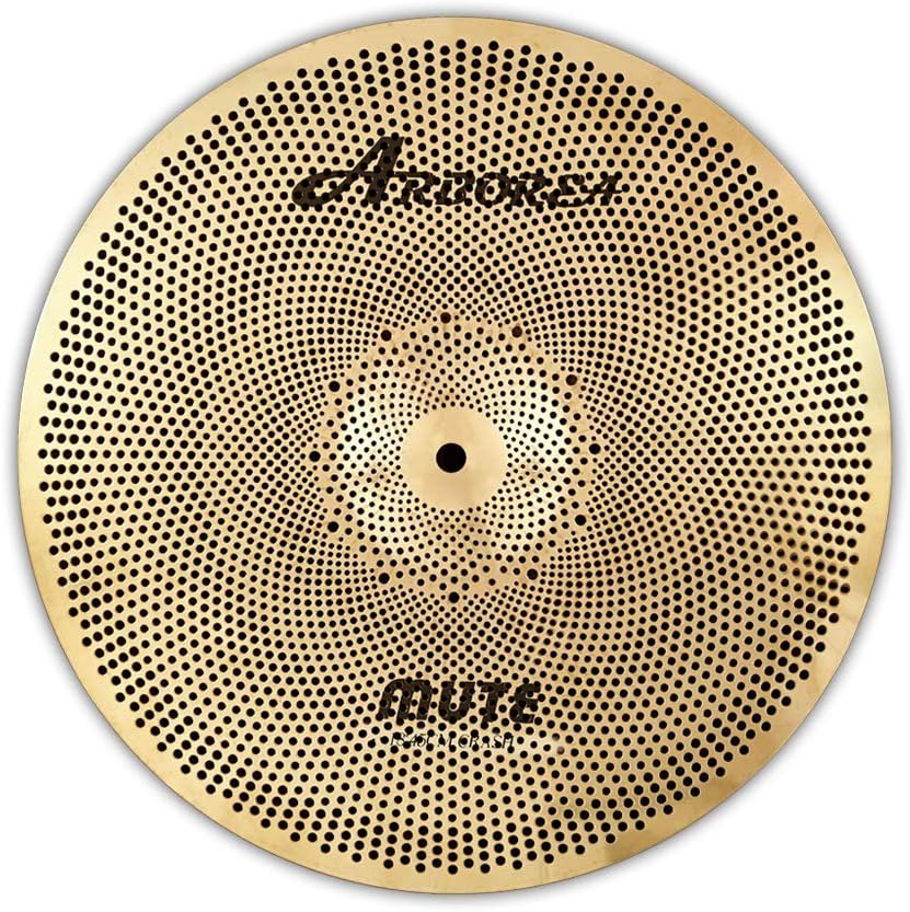 Arborea Mute Cymbal Low Volume Cymbal Golden High Quality Splash Mute Cymbal Crash Mute Cymbal For Practice (18