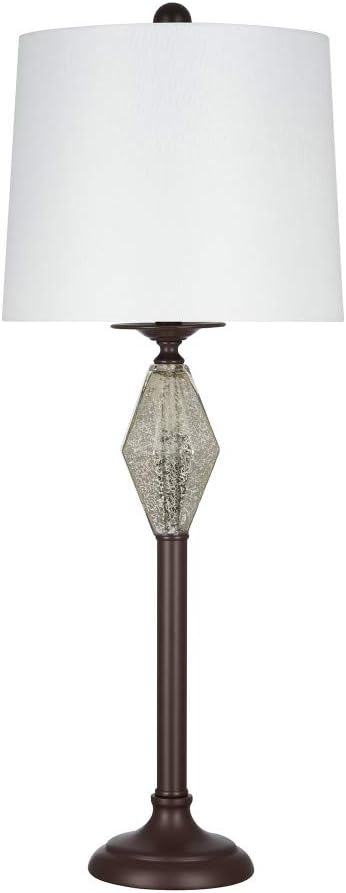 Amazon Brand &ndash; Ravenna Home Contemporary Metal Floor Lamp with Mercury Glass Accent, LED Bulb Included, 59