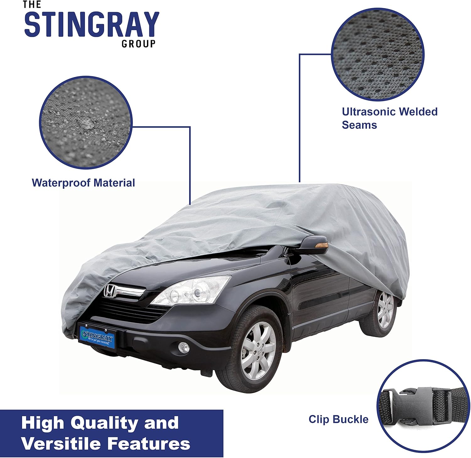 SUV Car Cover, Scratch Resistant, Dust Protection, Waterproof, Easy Installation Car Cover, Large SUV Car Cover, Extra Large SUV Car Cover, Environmental Protection, Car Accessories (X-Large) Pack of 2