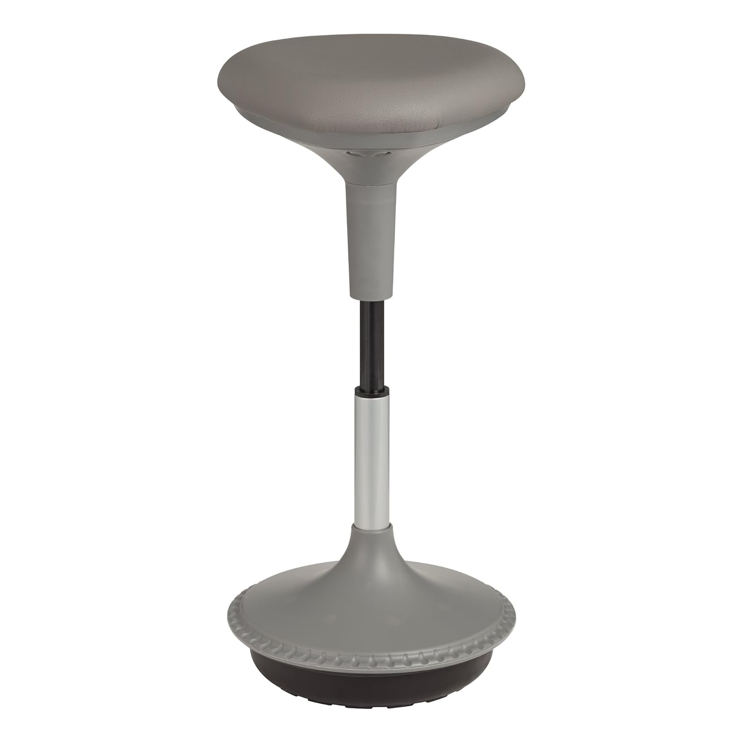 Adjustable Height Active Learning Stool - Padded Office Desk Chair with Rocking, Wobble, Tilting Motion - Black