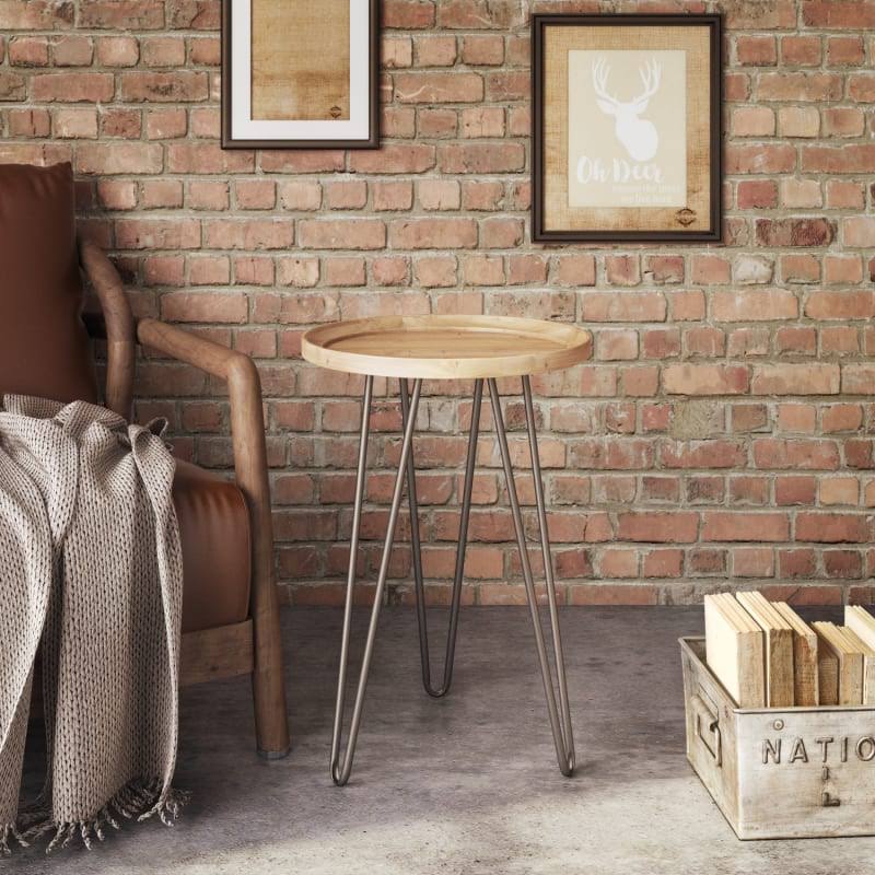 Aspire Home Accents 7074 Alper Round Accent Table Brown