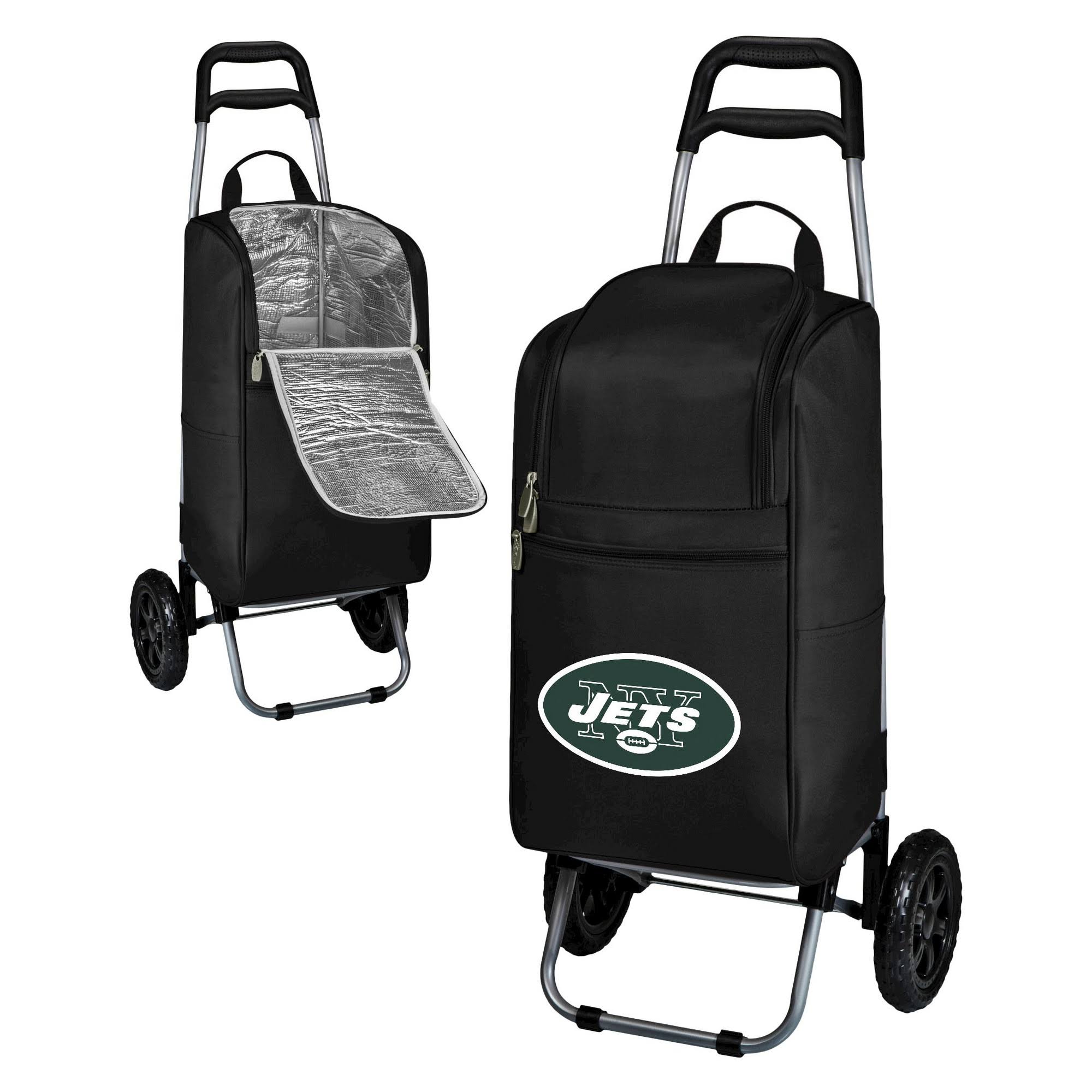 Picnic Time New York Jets Cart Cooler, Black