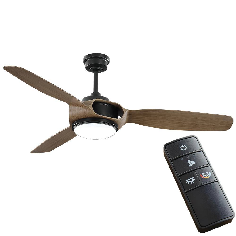 Home Decorators Collection Sedgewood 60 in. White Color Changing Integrated LED Matte Black Ceiling Fan with Light and Remote Co