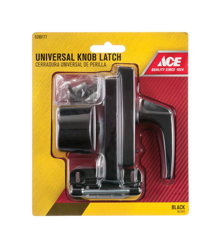 Ace Black Steel Universal Knob Latch 1