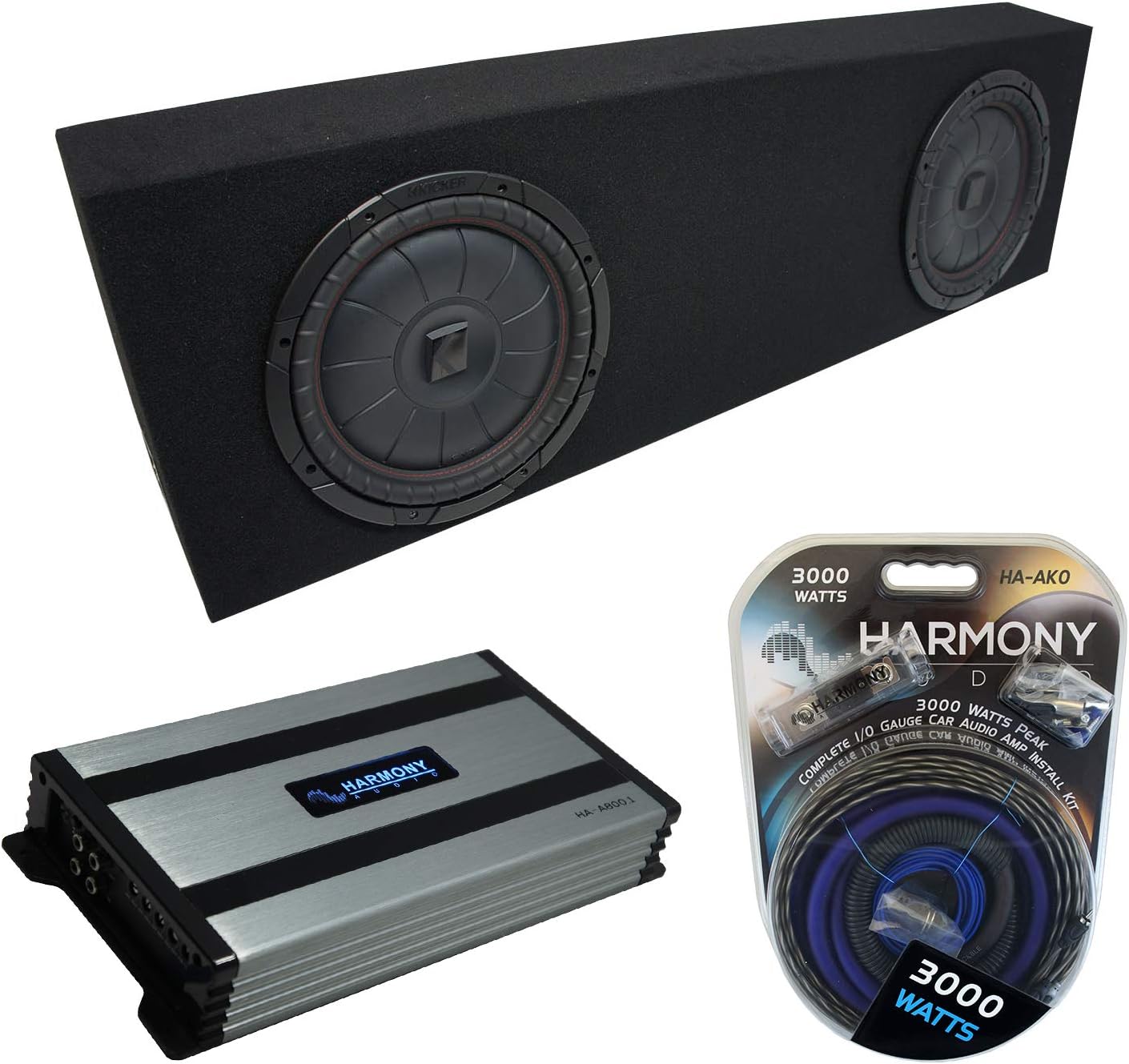 Universal Regular Cab Truck Kicker Bundle CompVT CVT10 Dual 10