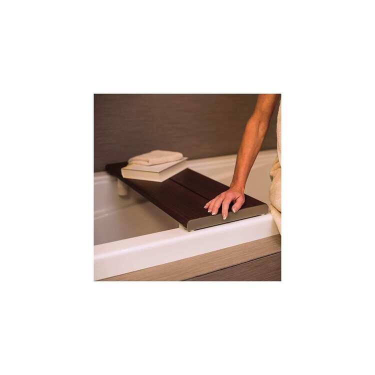 Invisia Walnut Matte Black Bath Bench