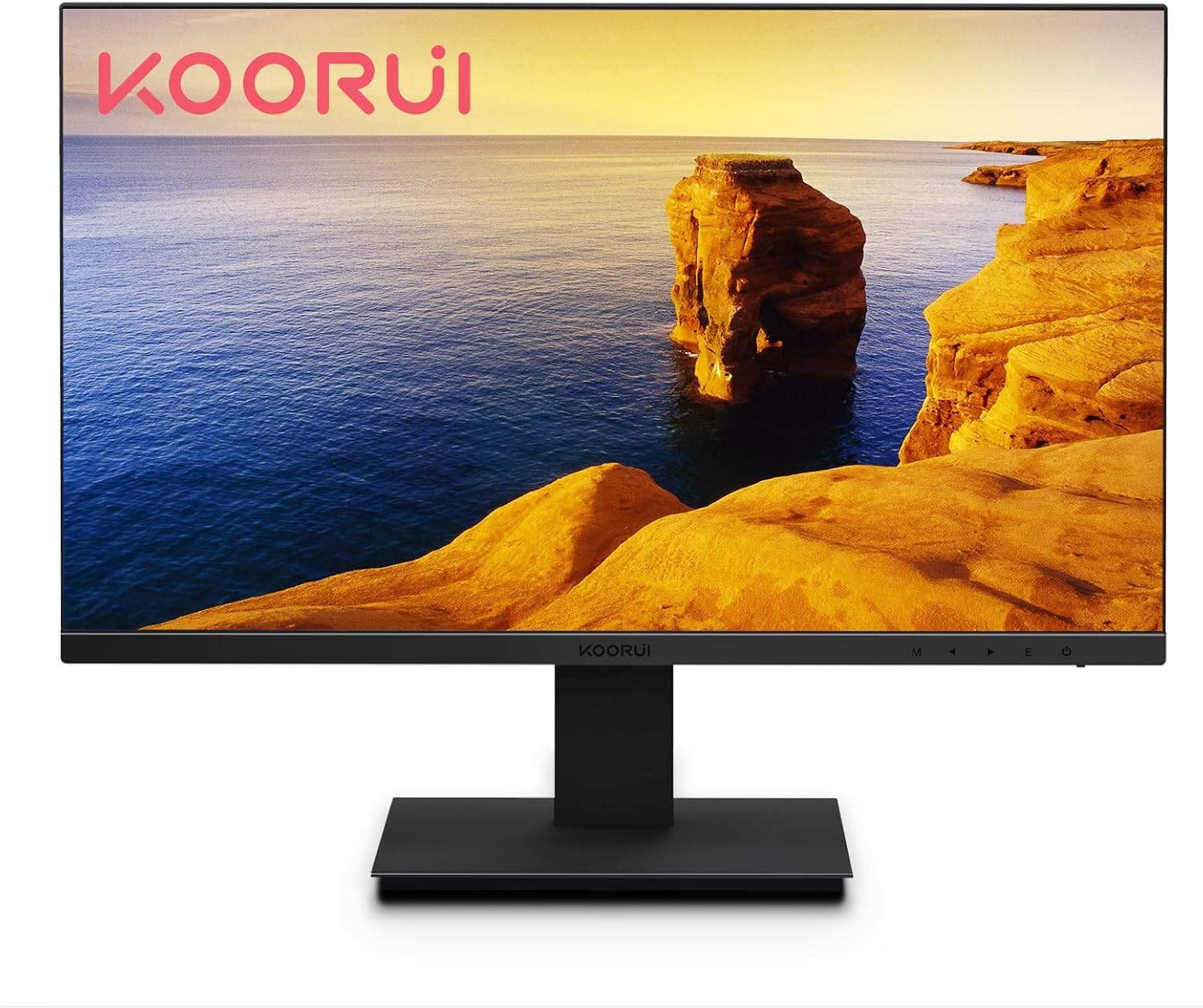 KOORUI 24 Inch Monitor, Full HD 1080p IPS LED Computer Monitor, 75Hz FHD 1920 x 1080 Ultra Slim Desktop PC Monitor with HDMI, VGA, VESA mountable, Black