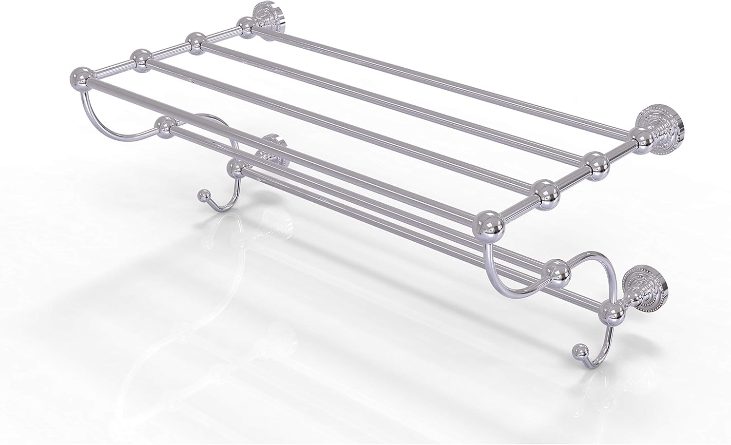 Allied Brass DT-HTL/36-5 Dottingham Collection 36 Inch Train Rack Towel Shelf, Polished Chrome