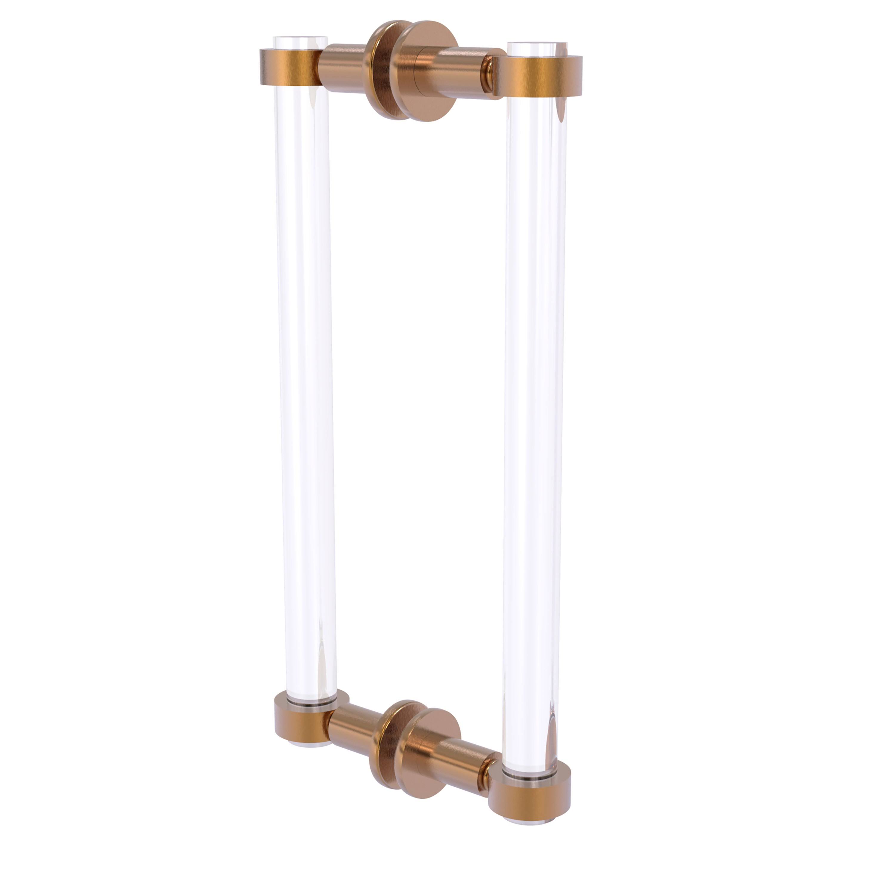 Allied Brass CV-406-12BB-BBR 12 in. Clearview Collection Back to Back Shower Door Pull Brushed Bronze