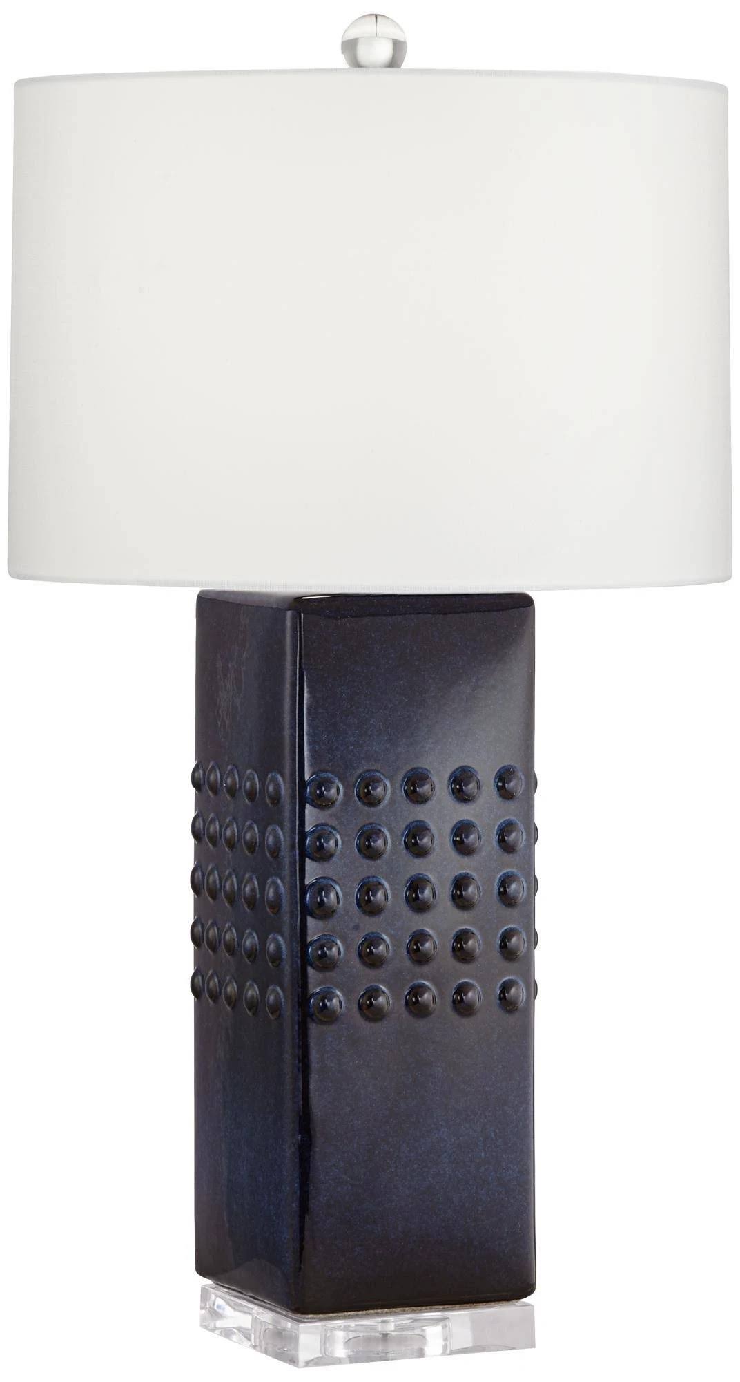 Pacific Coast Lighting Vassar Ceramic Table Lamp in Dark Blue