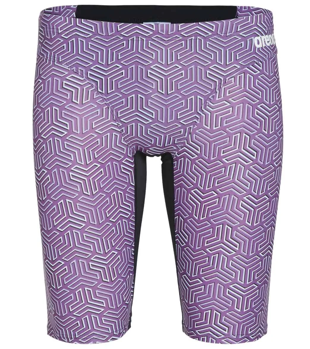 Arena Man Kikko Swim Jammer Black-Multi Purple 30