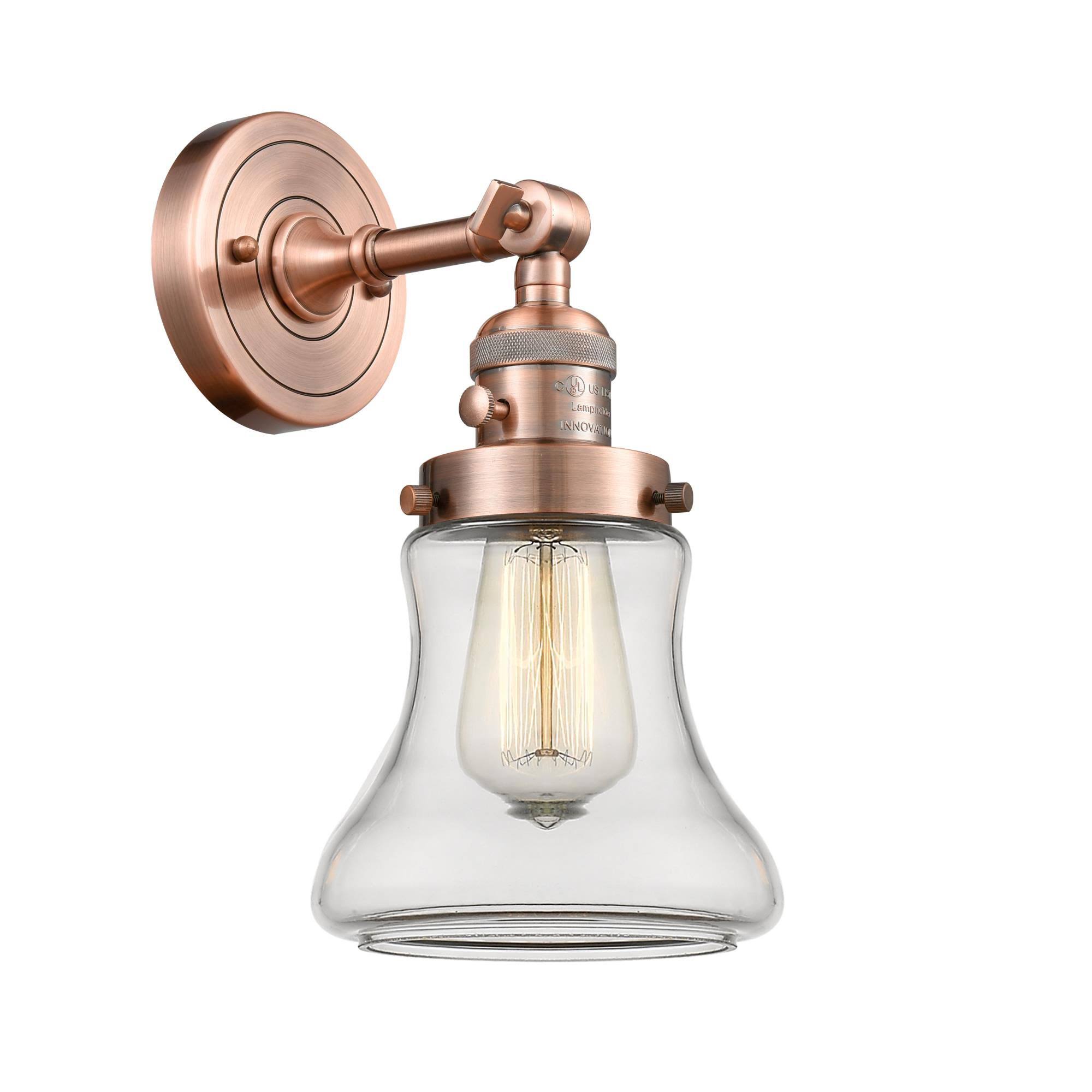 Innovations Lighting Bellmont 1 Light Sconce 203SW AC G192 (Antique Copper)