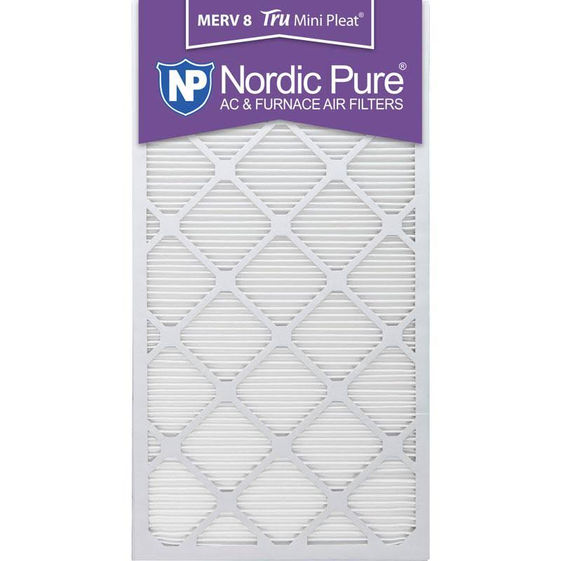 Nordic Pure 18x30x1 Tru Mini Pleat MERV 8 AC Furnace Air Filters Qty 6