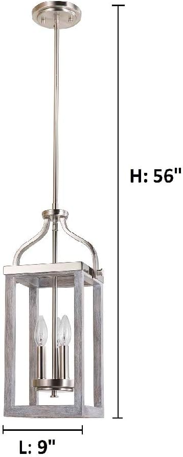 EGLO 203107A 3 Light Pendant, 20.00x9.00x9.00, Acia Wood/Brushed Nickel
