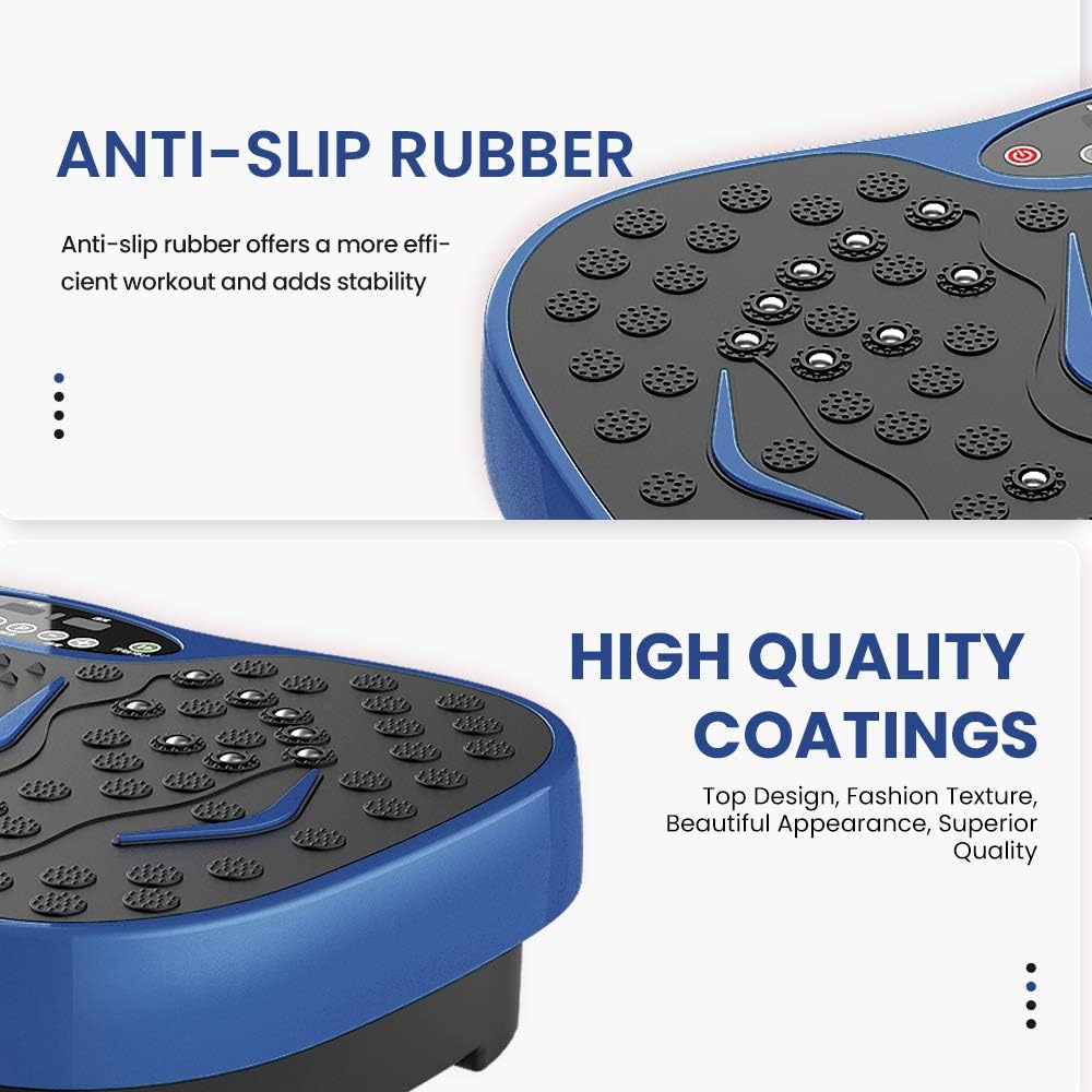 JUFIT Vibration Plate Vibrating Machine Whole Body Exercise Machine with Touch LED Screen, 99 Speeds and 11 Modes for Effective Exercise