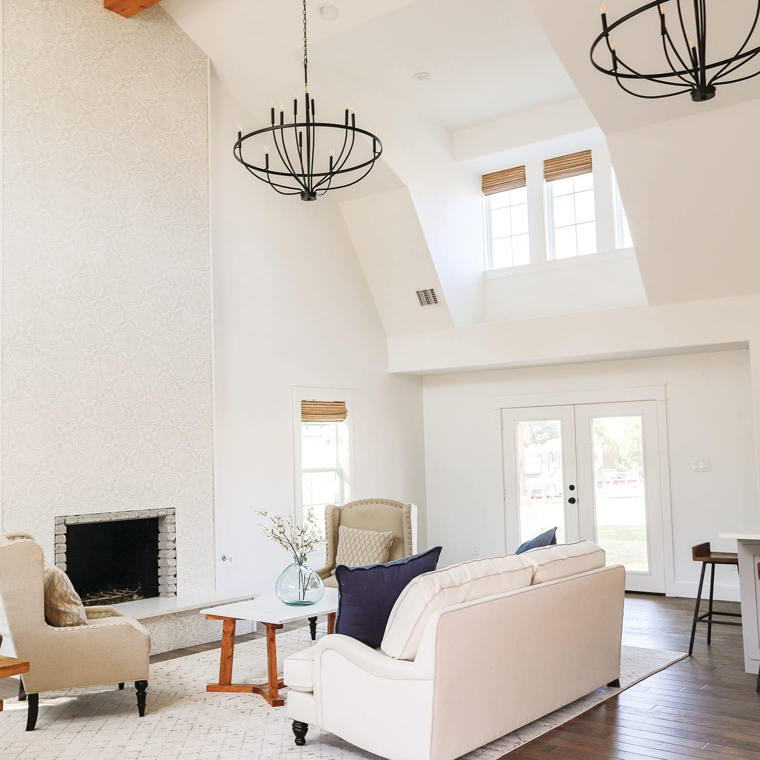 HomePlace 428501MB Greyson Chandelier, 12-Light 720 Total Watts, Matte Black