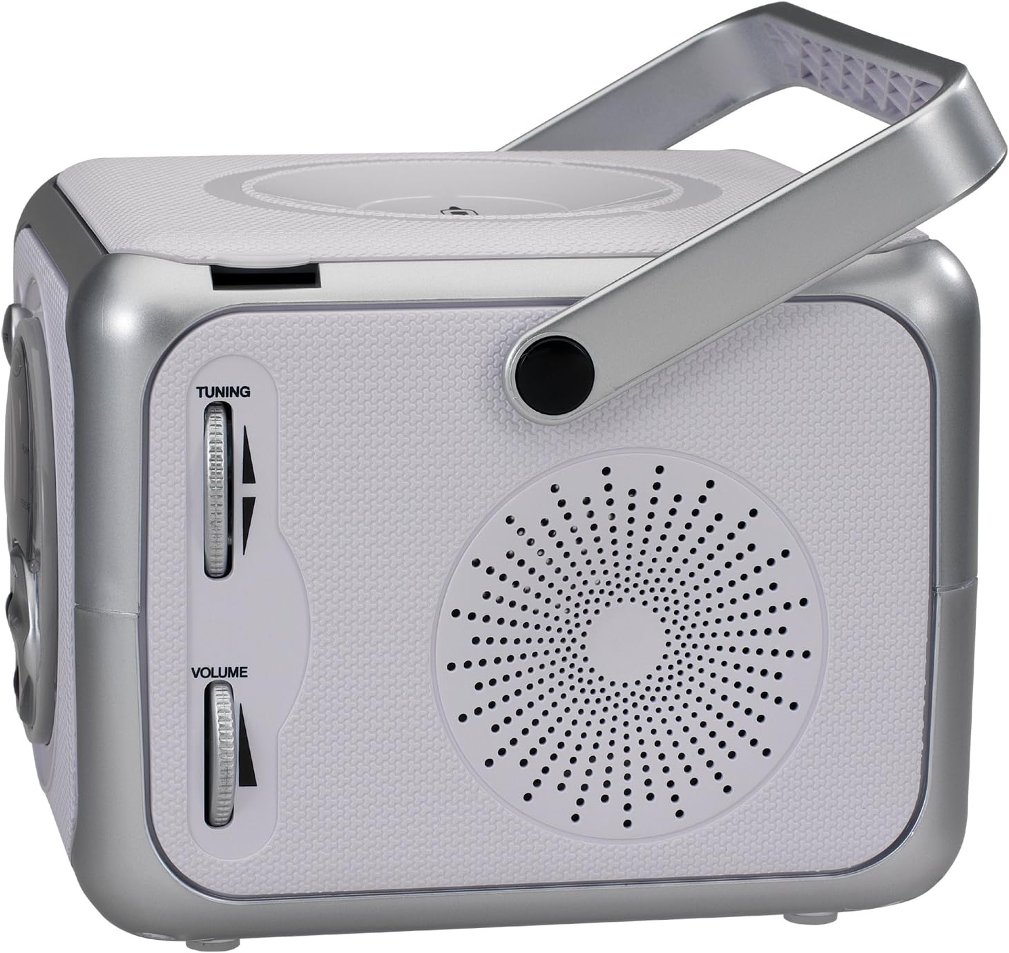 Jensen FM Stereo CD555 Bluetooth Boombox, Silver, 7.00 x 9.75 x 6.00 inches Pack of 2