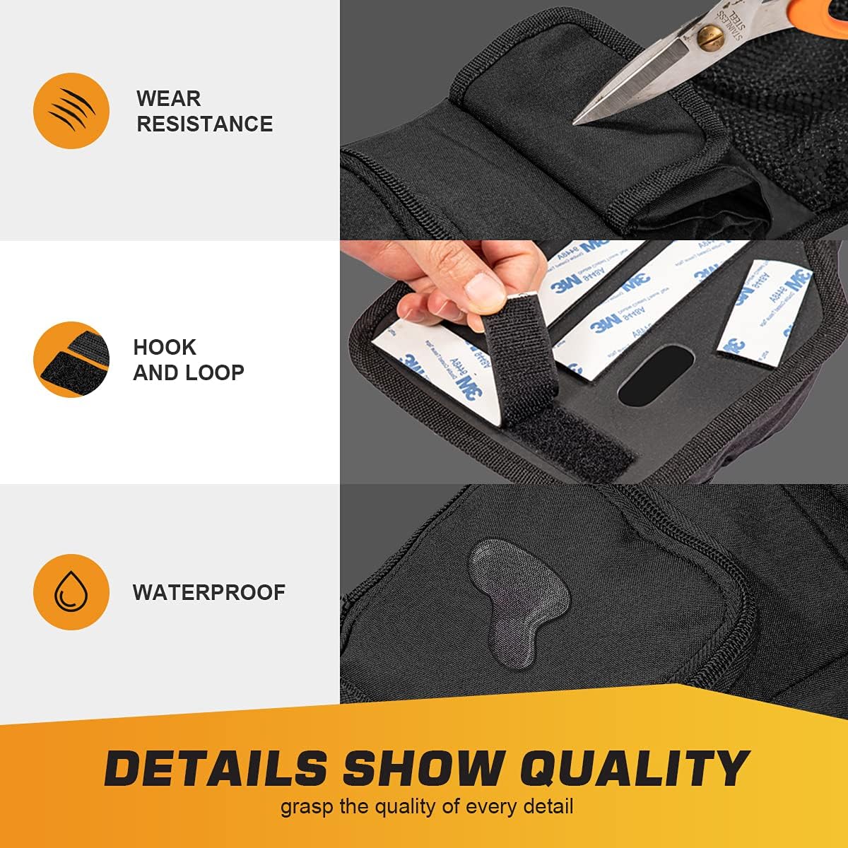 Mofun Saddlebag Lid Organizer Storage Bag Set Tour Pack Pak Compatible with Harley Touring Road King FLT FLH 1993-2013