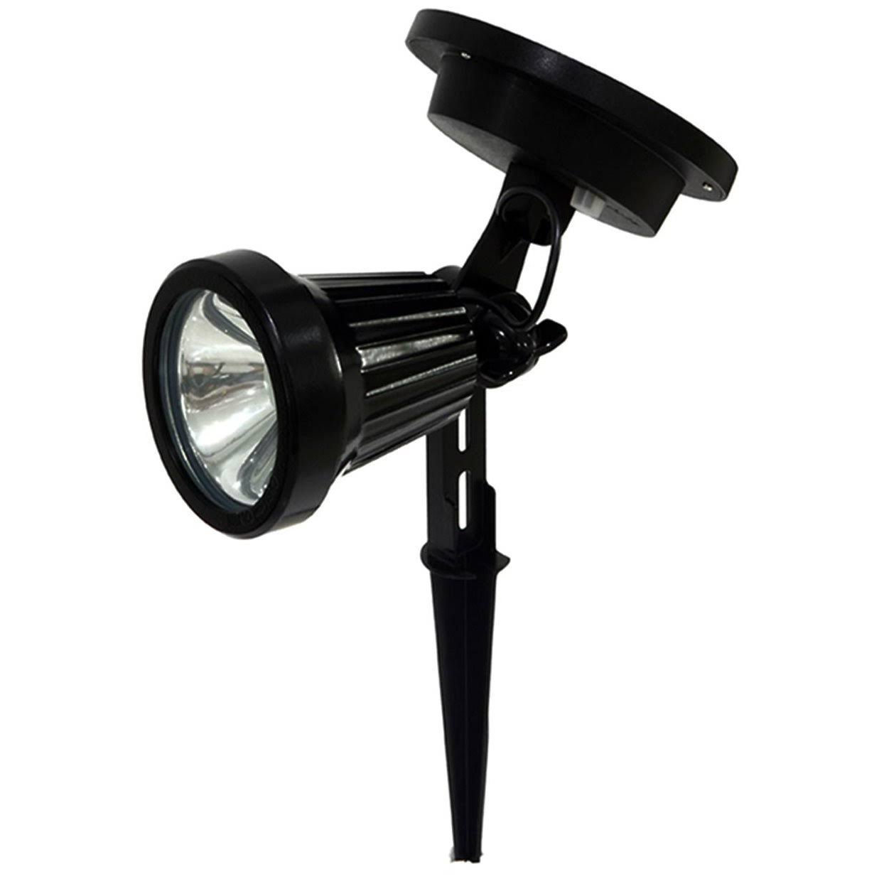 Set of 2 Black and Clear Solar Powered Spotlights 10.5x22