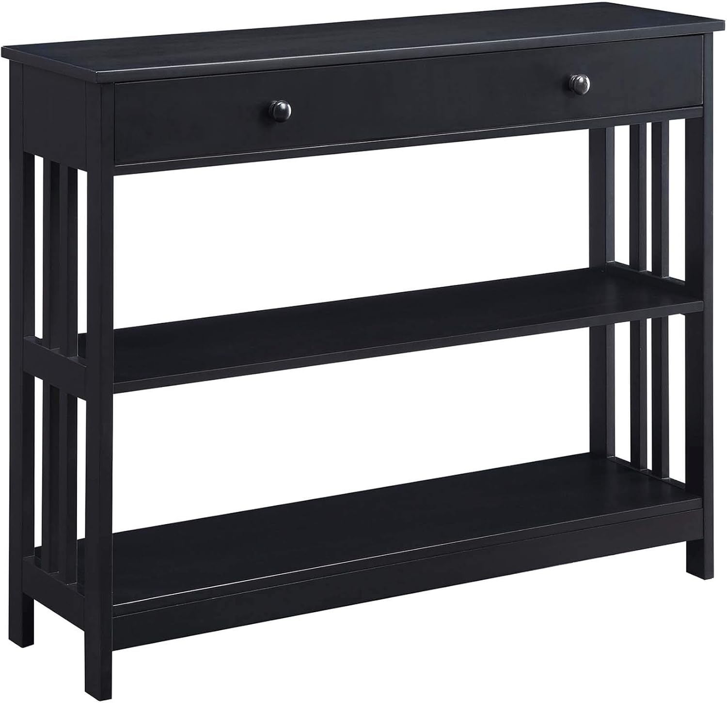 Convenience Concepts Mission 1 Drawer Console Table, Black