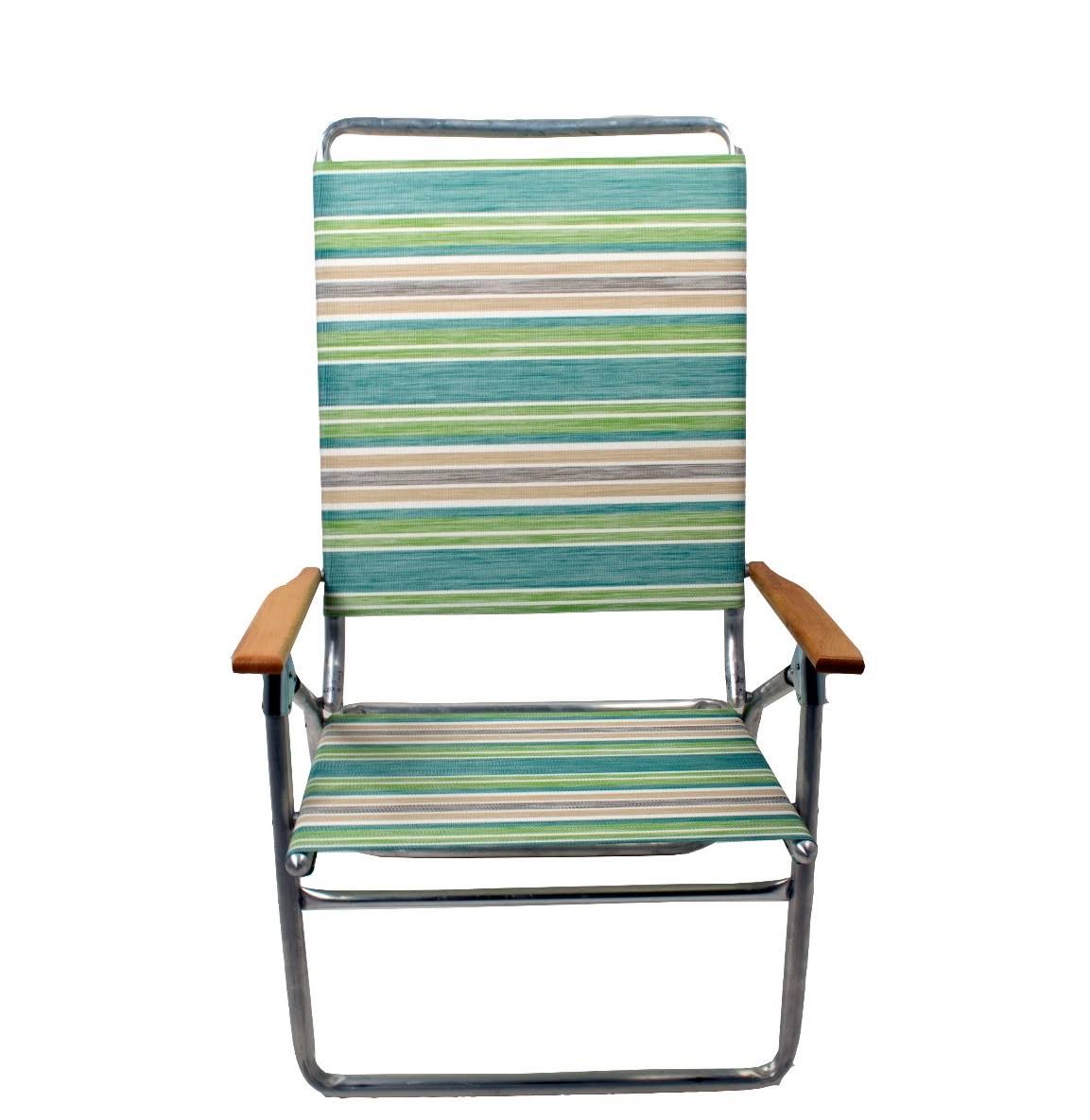 Telescope Casual Light &n Easy High Boy Folding Beach Arm Chair (Atlantic Blue Stripe)