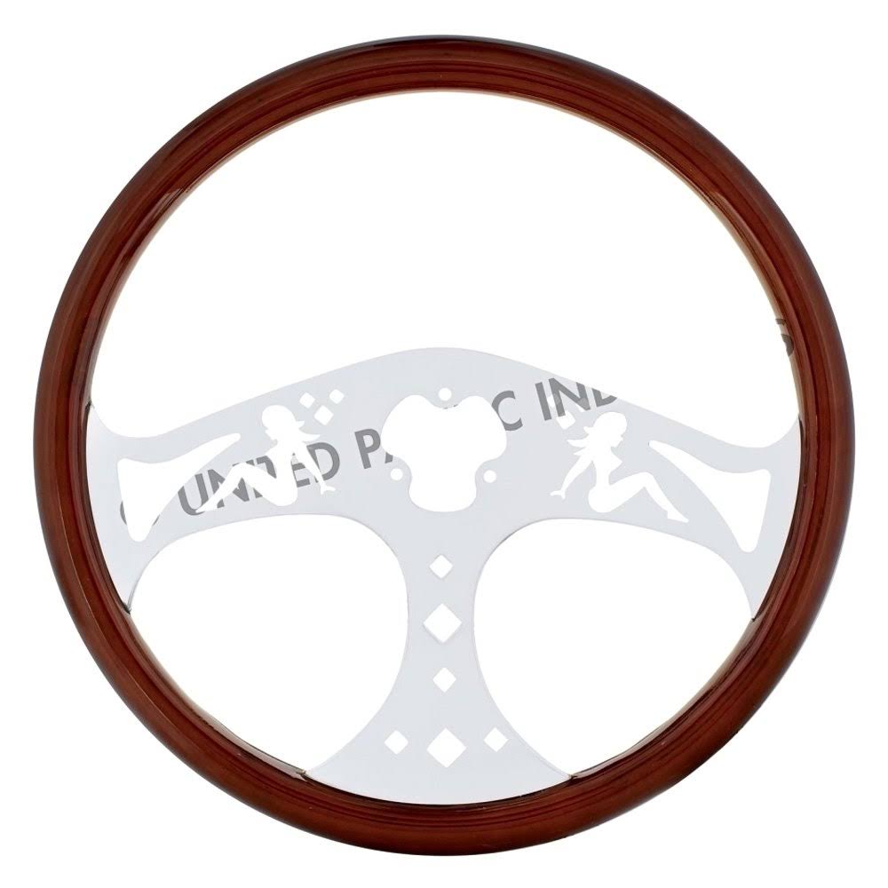 United Pacific 88219 18-inch Chrome Lady Steering Wheel