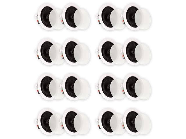 Theater Solutions TS50C in Ceiling Speakers Surround Sound Home Theater 8 Pair Pack