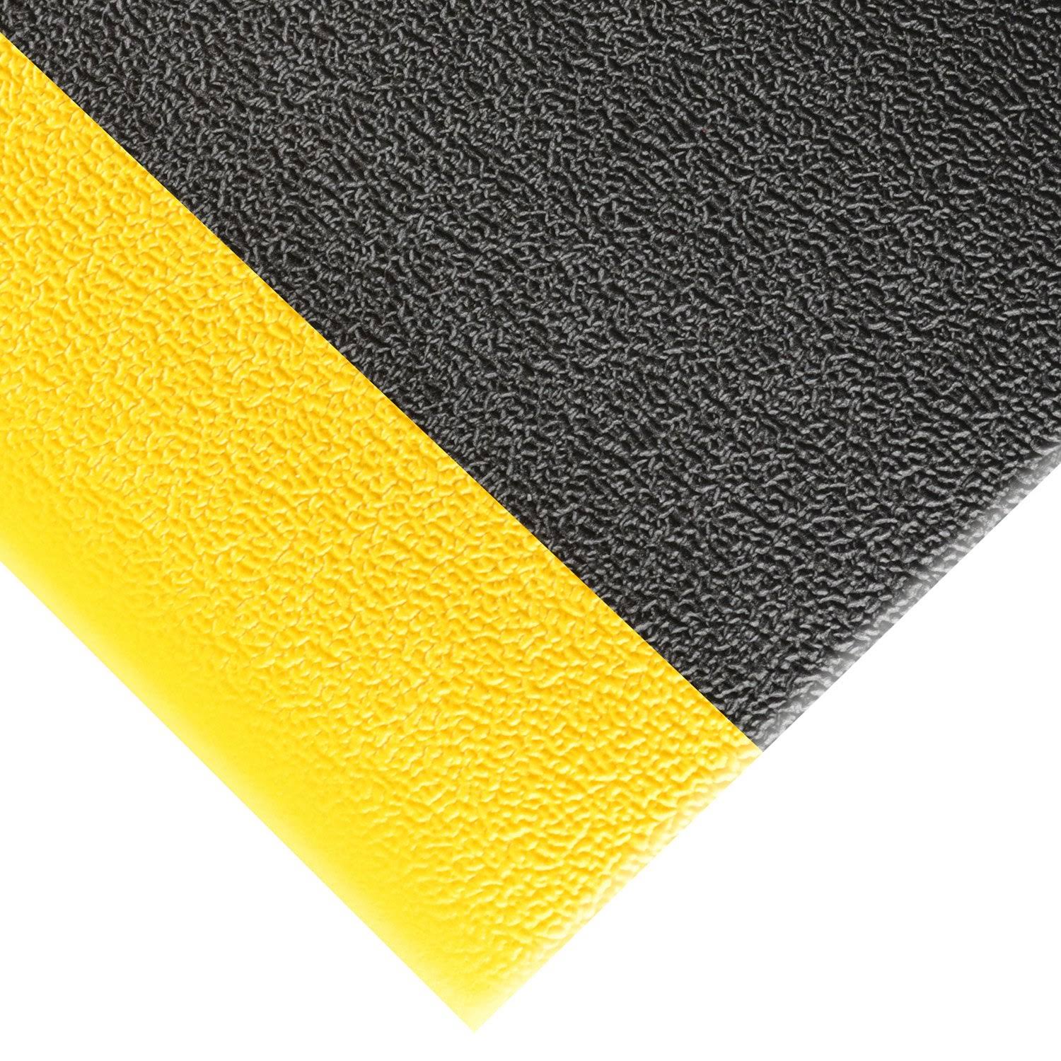 Notrax 415 Pebble Step Sof-Tred Mat with Dyna Shield 3& x 5& Black/Yellow